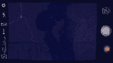 a drawing of a couple kissing with a purple background and a few icons