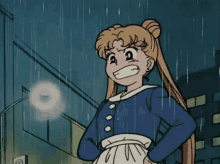 anime 1990s sailor moon angry raining