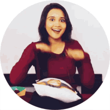 ashi singh offering a hug excitement excited to see you thank you