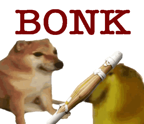 Bonk Doge Sticker - Bonk doge - Discover & Share GIFs