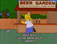 Homer At The Beer Garden GIF - Beer Garden Homer Simpson Beer GIFs
