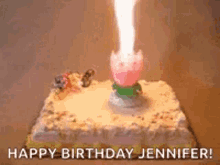 Happy Birthday Candles Birthday Cake GIF