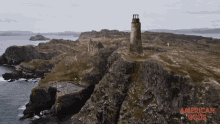 lighthouse american gods a prayer for mad sweeney aerial landscape view rocky land