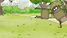 Running With Chairs Rigby GIF - Running With Chairs Rigby Regular Show GIFs