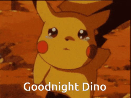 Pikachu Dinosaur GIF - Pikachu Dinosaur Goodnight GIFs