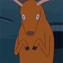 Adventure Time Deer GIF - Adventure Time Deer Rub Hands GIFs