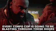 every corpo cop is going to be blasting through those doors dexter deshawn cyberpunk2077 the cops are coming the police will be coming