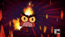unikitty angry fire rage flame