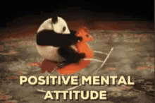 positive mental attitude panda rocking wednesday