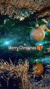 a christmas tree with a merry christmas message
