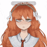 a drawing of a girl with the words alight motion above her
