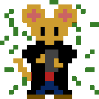 Pixelated Mouse Sticker - Pixelated Mouse Stand Stickers