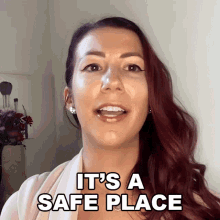 Its A Safe Place Emily Depasse GIF - Its A Safe Place Emily Depasse Bustle GIFs