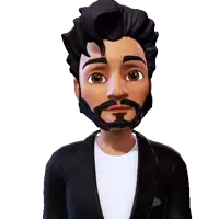 a cartoon of a man with a beard is clapping his hands together