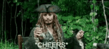 Cheers Johnny Depp GIF - Cheers Johnny Depp Pirates Of The Caribbean GIFs