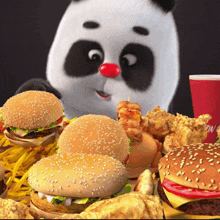 Bamboo Panda Asmr GIF - Bamboo Panda Asmr Burger GIFs