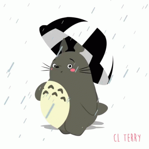 Rainy Day Totoro Gif Rainy Day Totoro Cute Discover Share Gifs