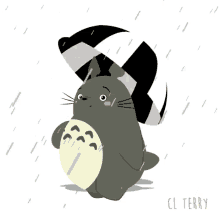 Rainy Day Totoro GIF - Rainy Day Totoro Cute GIFs