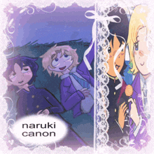 a picture of a boy and a girl with the name naruko canon