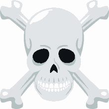 skull and bones halloween party joypixels skull and crossbones bones