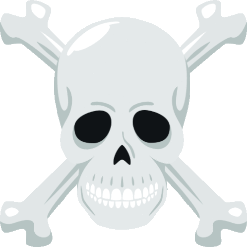 Skull And Bones Halloween Party Sticker - Skull And Bones Halloween Party Joypixels Stickers