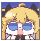 a cartoon drawing of a girl with a surprised look on her face .
