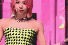 twice chaeyoung pink fancy