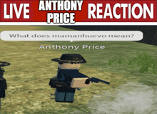 a screenshot of anthony price 's live reaction