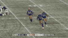 a football game between ssk and wpg is underway
