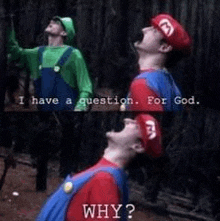 Quetion For God Why GIF - Quetion For God Why Mario Luigi GIFs