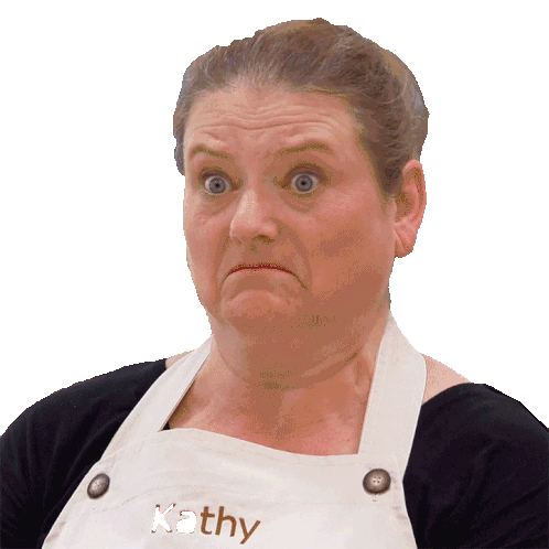 Shocked Kathy Sticker - Shocked Kathy The Great Canadian Baking Show Stickers