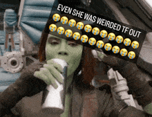Even She Was Weirded Tf Out Gamora GIF - Even She Was Weirded Tf Out Gamora Gotg Vol 3 GIFs