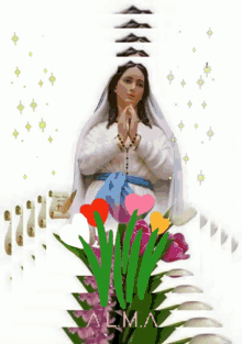 Virgen Maria Flores GIF