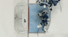 a hockey player wearing a jersey that says ' sixton ' on it