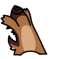 a cartoon drawing of a bear 's mouth open