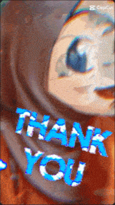 a picture of a girl in a hijab with the words thank you
