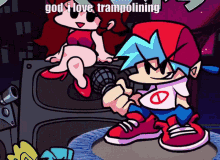 Trampoline God I Love Trampolining GIF - Trampoline God I Love Trampolining Friday Night Funkin GIFs