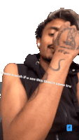 a man with a tattoo on his arm has the words " made a wish if u see this then it came true "