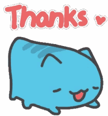 blue bugcat capoo cat thank you