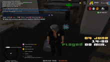 a screenshot of a video game that says played 00 min on the bottom