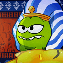 mad om nom cut the rope angry annoyed
