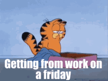 Garfield Friday GIF - Garfield Friday End Of The Week GIFs
