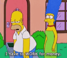 Homer Work GIF - Homer Work Money GIFs