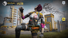 a woman in a battle royale game with the number 1/29 on the bottom