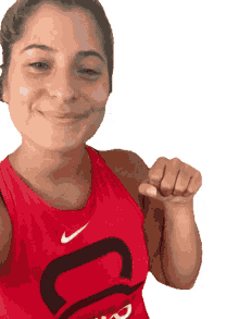 fist girl smile selfie punch