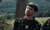 a man standing next to a horse with the words lord-aldhelm gifs written above him