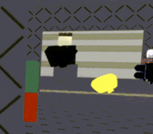 a computer generated image of a person standing in a room