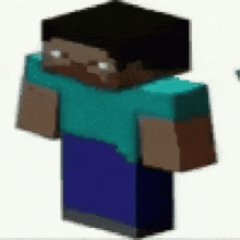 a minecraft character is standing on a white background .