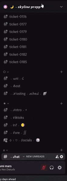 a screenshot of skyline prepp 's discord channel