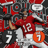 a poster of a football player named brady